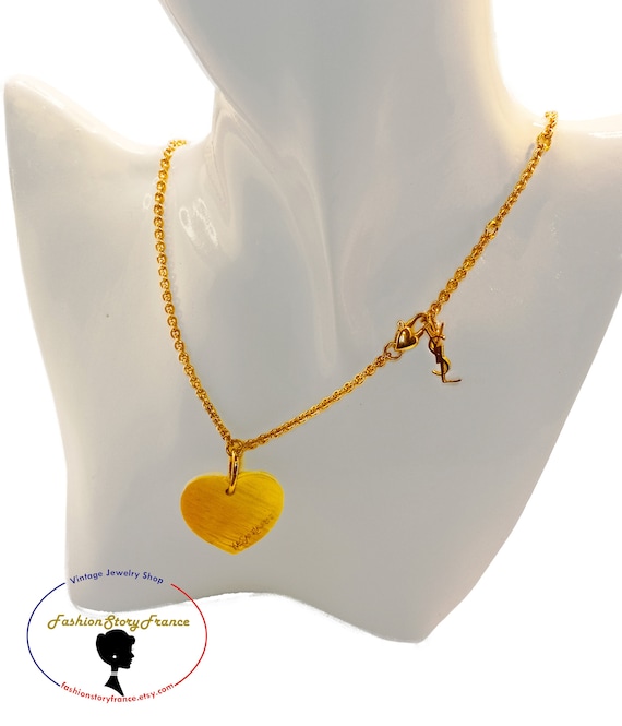 Yves saint hotsell laurent logo necklace