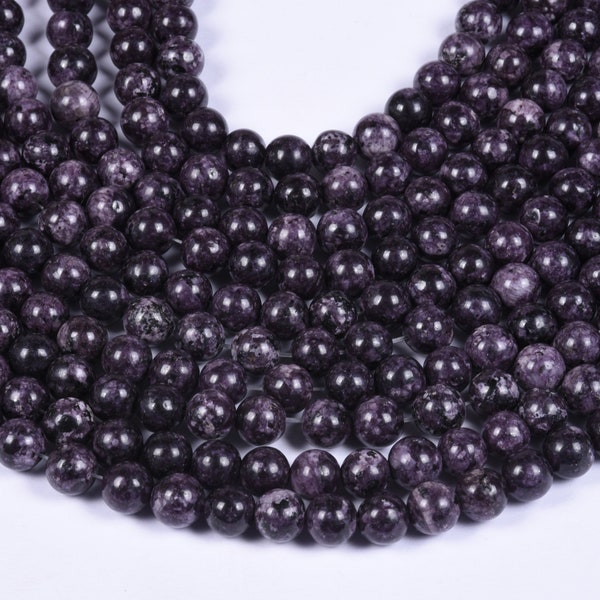 Purple Sugilite Smooth Plain Smooth Round Shape Bead/38.1 CM Long String/Purple Sugilite Round Beads/8 MM Round Plain Beads Handmade Jewelry