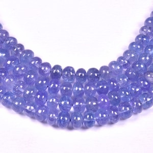 AAA Tanzanite Rondelle Beads: Natural Gemstone Jewelry (18&quot; String)
