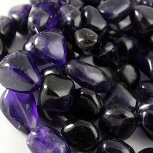 Amethyst Tumble Beads: 15-Inch Natural Purple Gemstone Nuggets (15x18mm)