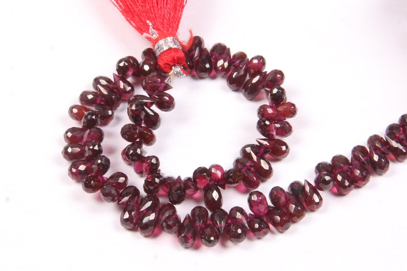 Garnet Smooth Beads Square Shape Beads Natural Garnet Beads