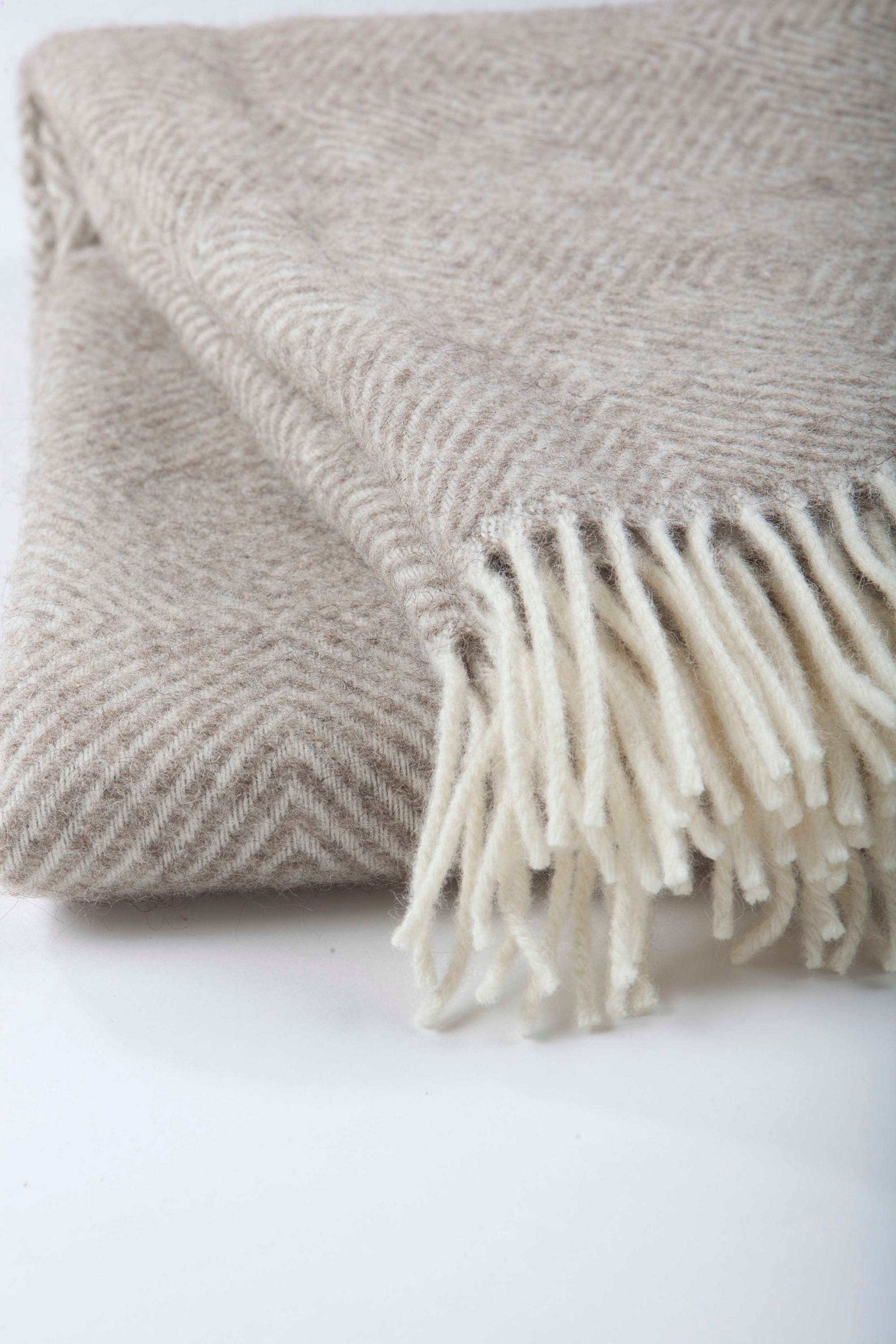 Wool blanket / beige wool blanket / throw blanket / chunky | Etsy