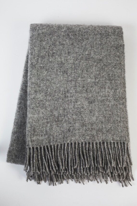 Ecological wool blanket / plain gray wool blanket / weighted Etsy