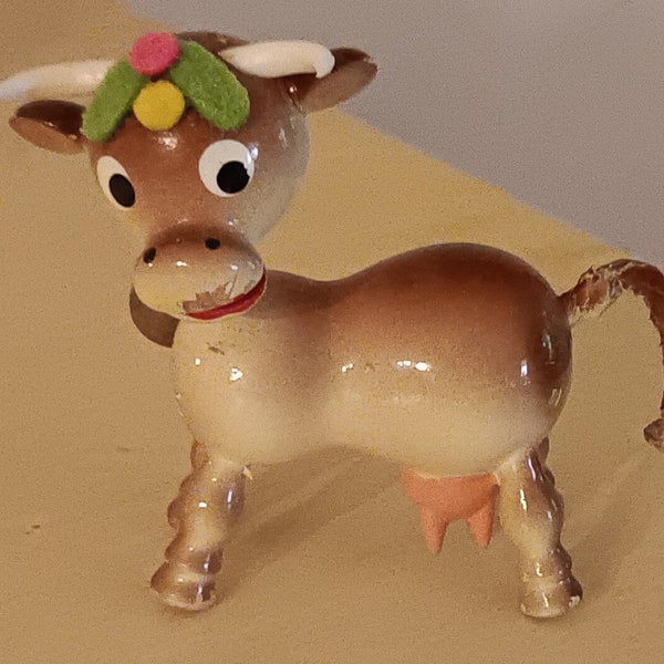 Vaso Chupito Coleccionista De Arkansas - 'Tipping Cow' Bobble Head - 2.25" Alto X 1.8" Diámetro - Souvenir Raro Y Divertido