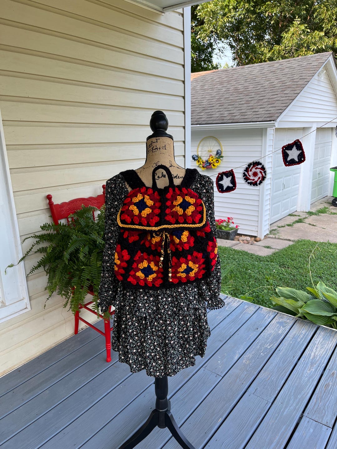 Grandma Nana Print Pattern Backpack main image 1