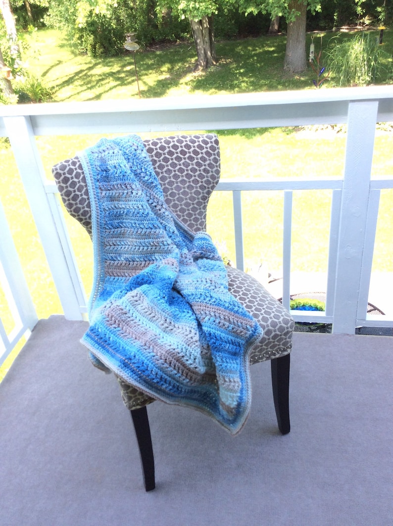 Crocheted Baby Afghan, Crochet Lap Robe, Crocheted Wheelchair Blanket