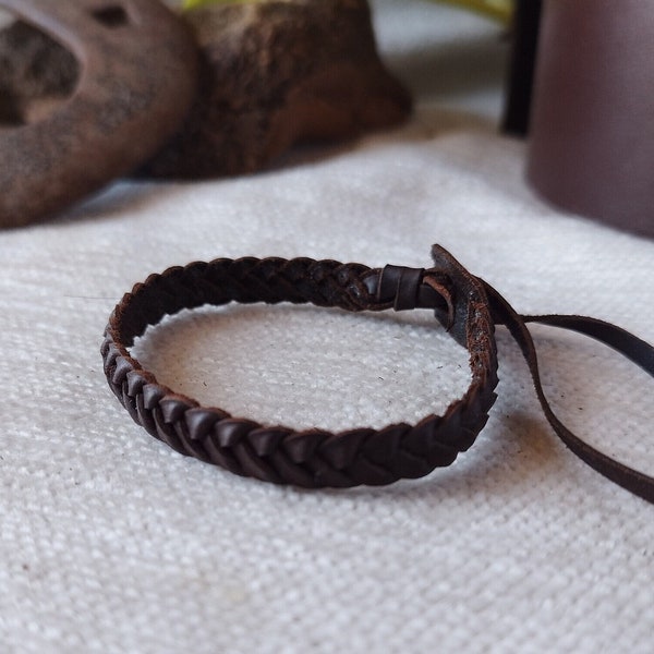 handcrafted mens Leather Bracelet adjustable Boho Style Rustic bracelet for couples norse bracelet Chic Jewelry viking bracelet for women