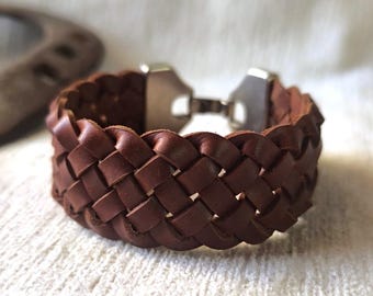 Mens leather bracelet thick leather bracelet for women wide leather bracelet for couples viking wide leather armband for men leather cuff