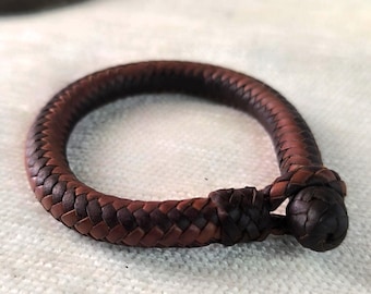 Thick mens leather bracelet wide viking bracelet for men.Woven leather bracelet for couples women leather armband cuff.golf gifts for men
