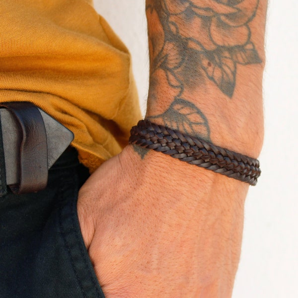 braided leather bracelet for couples.groomsmen bracelet for dad.homme norse bracelet.golf gifts for men.dnd gift