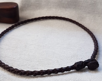mens leather necklace for couples simple braided leather choker groomsmen necklace viking.golf gifts for men.dnd gift