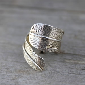 Bohemian silver ring leaf ring feather lace ring.adjustable ring dainty jewelry boho ring.engraved ring ethnic ring.girlfriend gift for mom