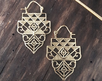 gold geometric earrings dainty earrings.goth dangle earrings viking boho earrings minimal Egyptian jewelry earrings ethnic.mom gift for wife