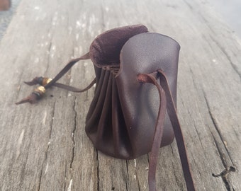 Ledergeldbörse, kleine Ledertasche, Mini-Lederbeutel, Schmucktasche, kleine Geldbörse