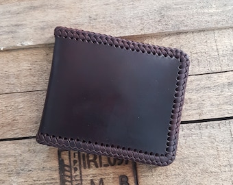 Carteira de couro fina, carteira dobrável, carteira personalizada, carteira de couro para notas, carteira masculina dobrável, carteira longa para padrinhos, carteira de cowboy, durável