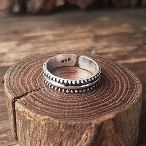 toe ring silver adjustable toe ring indian midi ring ethnic toe ring boho jewelry tribal toe ring foot jewelry beach.girlfriend gift for mom imagen 3