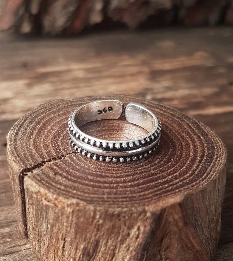 toe ring silver adjustable toe ring indian midi ring ethnic toe ring boho jewelry tribal toe ring foot jewelry beach.girlfriend gift for mom imagen 3