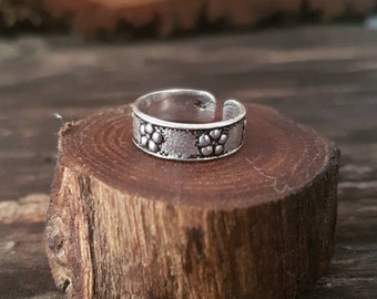 Indian toe rings silver toe ring flower toe ring tribal.adjustable toe ring hippie summer toe ring festival.midi toe ring cuff beach jewelry