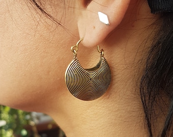 gold hoop earrings african earrings dainty jewelry.ethnic earrings boho earrings bohemian earrings.Celtic jewelry minimal earrings.mom gift