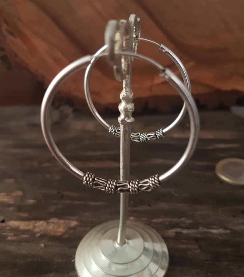 Thin hoops earrings dainty.sterling silver hoops earrings Etsy