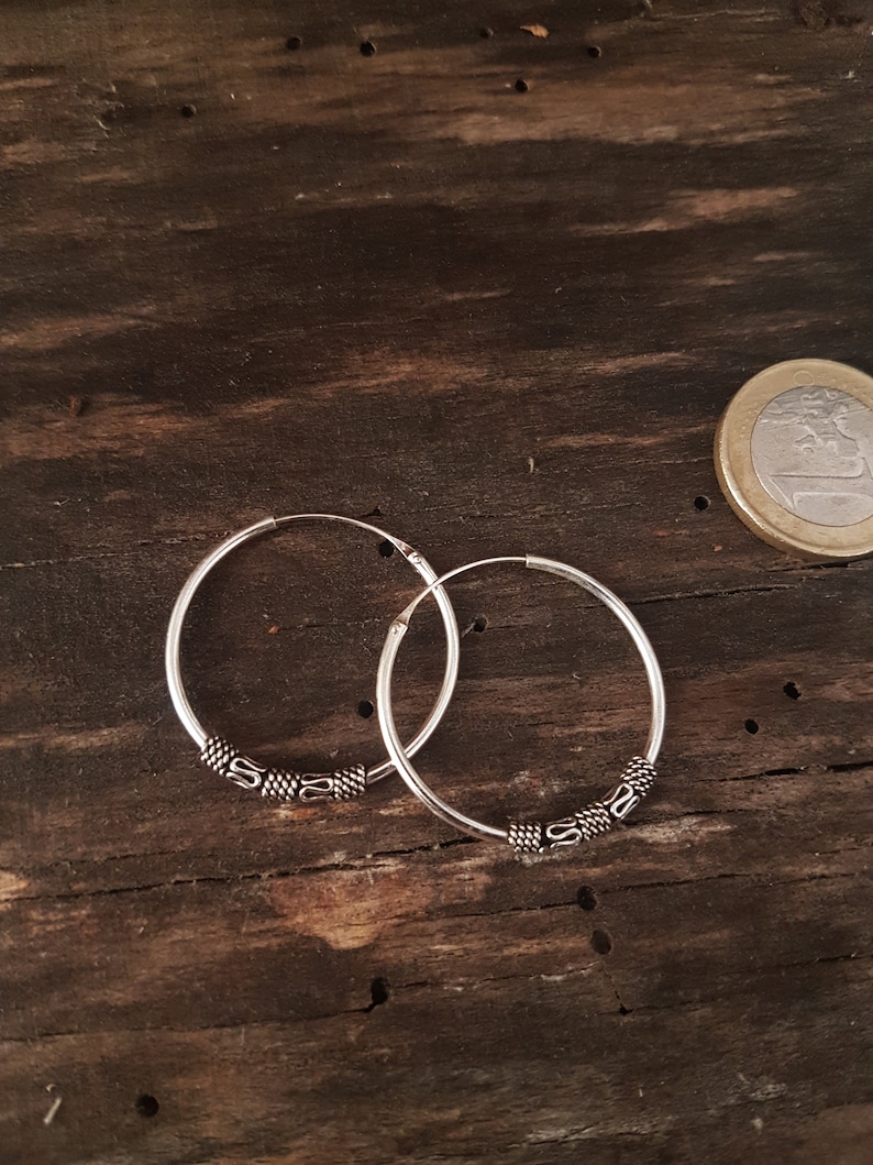 Thin hoops earrings dainty.sterling silver hoops earrings Etsy