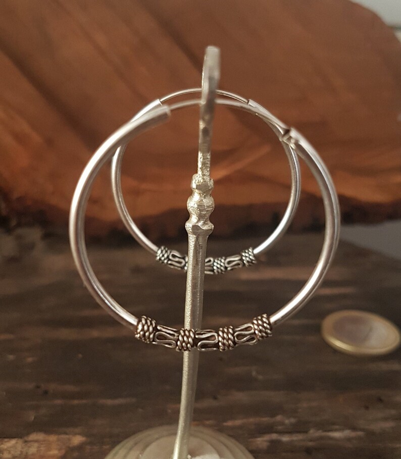 Thin hoops earrings dainty.sterling silver hoops earrings Etsy