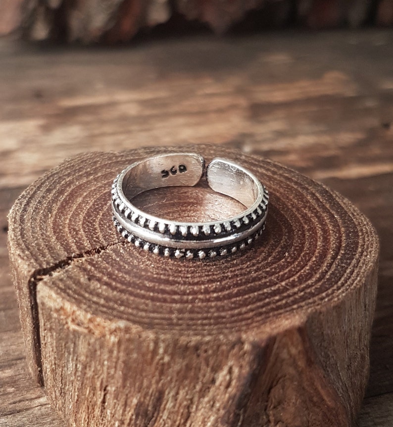 toe ring silver adjustable toe ring indian midi ring ethnic toe ring boho jewelry tribal toe ring foot jewelry beach.girlfriend gift for mom imagen 8