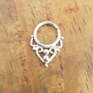 septum ethnic septum silver septum piercing earring single tribal septum Indian nose ring fashion septum dainty septum boho septum jewelry