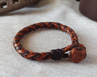 pulsera cuero trenzado bicolor hombre y mujer.mens leather bracelet bicolor braided groomsmen bracelet for women viking bracelet for couples