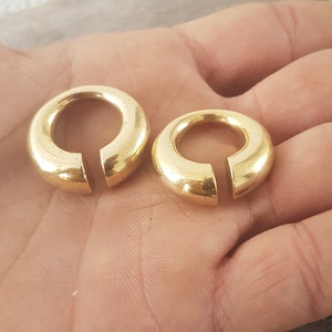 Ohrringe dilatare Ohrgewichte Stecker Stretchgewichte Goldener Gehege Tribal Stretch-Macher Tonnenstrecken Ohrenhaken Ohrenhänger
