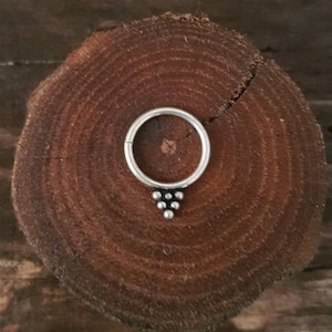 septum ring silver septum piercing silver earring single minimalist earring Indian nose ring tribal septum dainty geometric septum jewelry