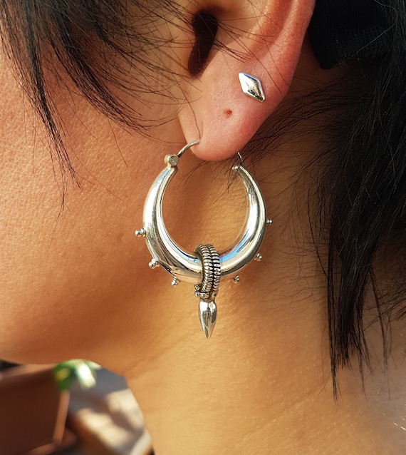 Bali Hoop Dangle Earrings Bali Hoop Dangle Earrings