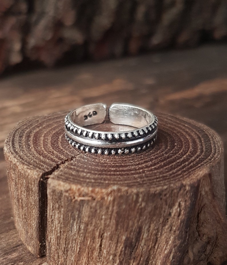 toe ring silver adjustable toe ring indian midi ring ethnic toe ring boho jewelry tribal toe ring foot jewelry beach.girlfriend gift for mom imagen 4