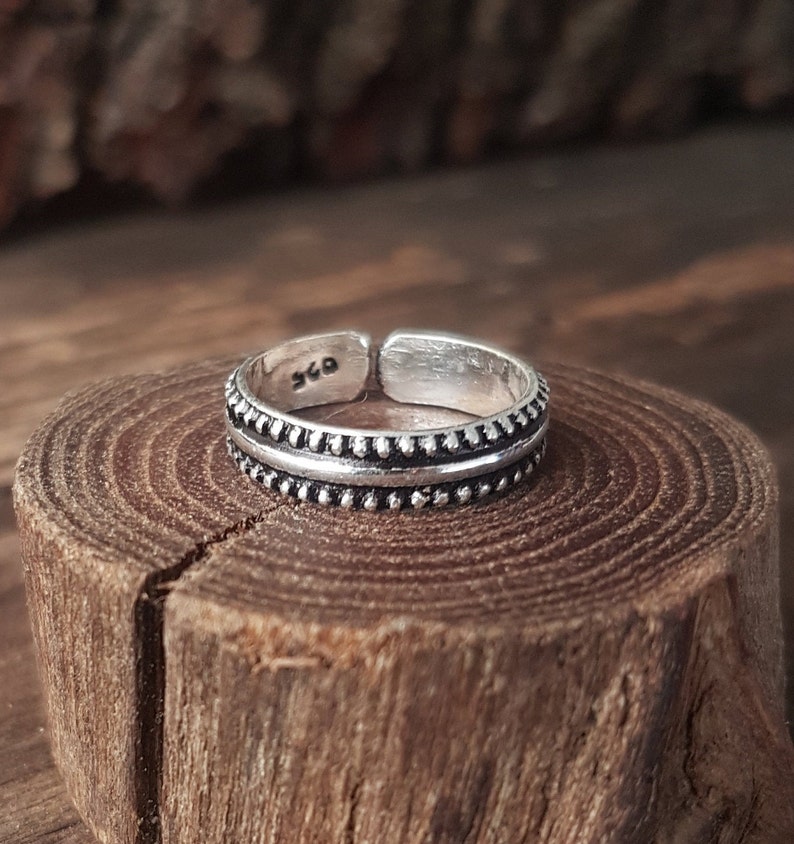 toe ring silver adjustable toe ring indian midi ring ethnic toe ring boho jewelry tribal toe ring foot jewelry beach.girlfriend gift for mom imagen 9