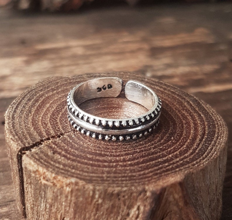 toe ring silver adjustable toe ring indian midi ring ethnic toe ring boho jewelry tribal toe ring foot jewelry.girlfriend gift for mom image 6