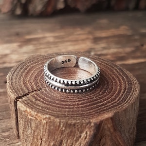 toe ring silver adjustable toe ring indian midi ring ethnic toe ring boho jewelry tribal toe ring foot jewelry.girlfriend gift for mom image 1
