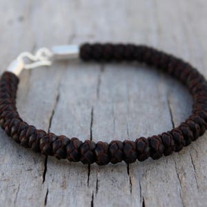mala silver and leather bracelet for couples.groomsmen bracelet knot viking.dnd gift boyfriend gift.golf gifts for men