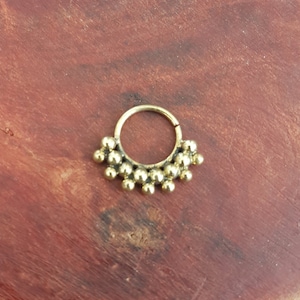 septum ring septum piercing gold septum gold earring single.tribal Indian nose ring gold nose ring.ethnic septum boho fashion septum jewelry