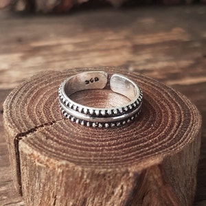 toe ring silver adjustable toe ring indian midi ring ethnic toe ring boho jewelry tribal toe ring foot jewelry.girlfriend gift for mom image 5