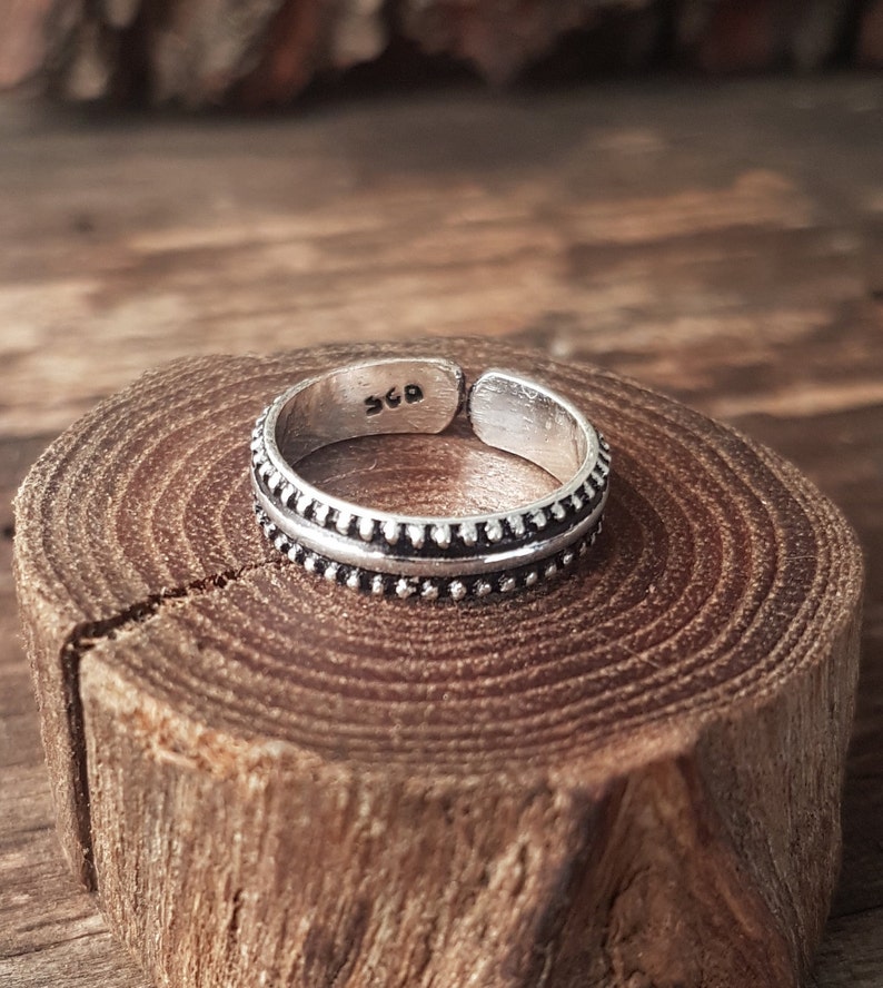 toe ring silver adjustable toe ring indian midi ring ethnic toe ring boho jewelry tribal toe ring foot jewelry.girlfriend gift for mom image 5