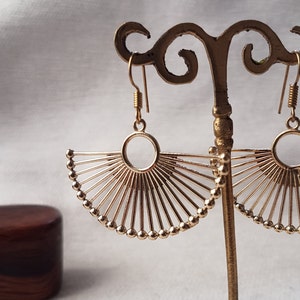 Goth dangle earrings gold geometric earrings bohemian african earrings statement dainty bali hoops.mom gift for women