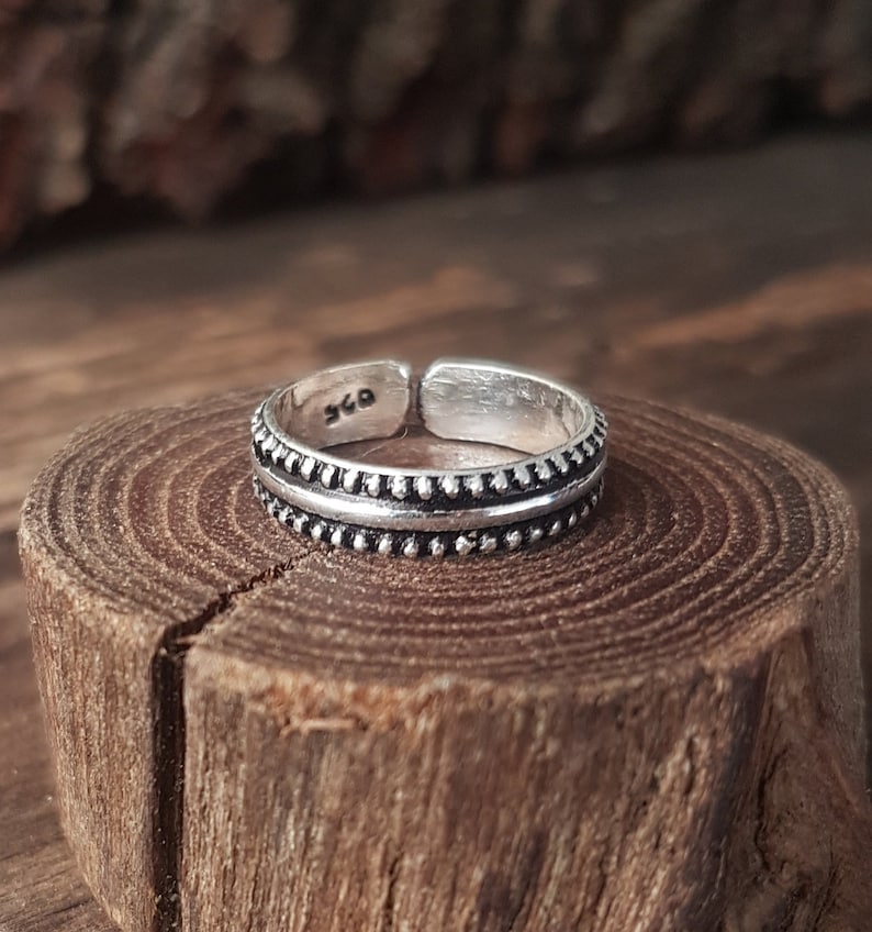 toe ring silver adjustable toe ring indian midi ring ethnic toe ring boho jewelry tribal toe ring foot jewelry beach.girlfriend gift for mom imagen 2