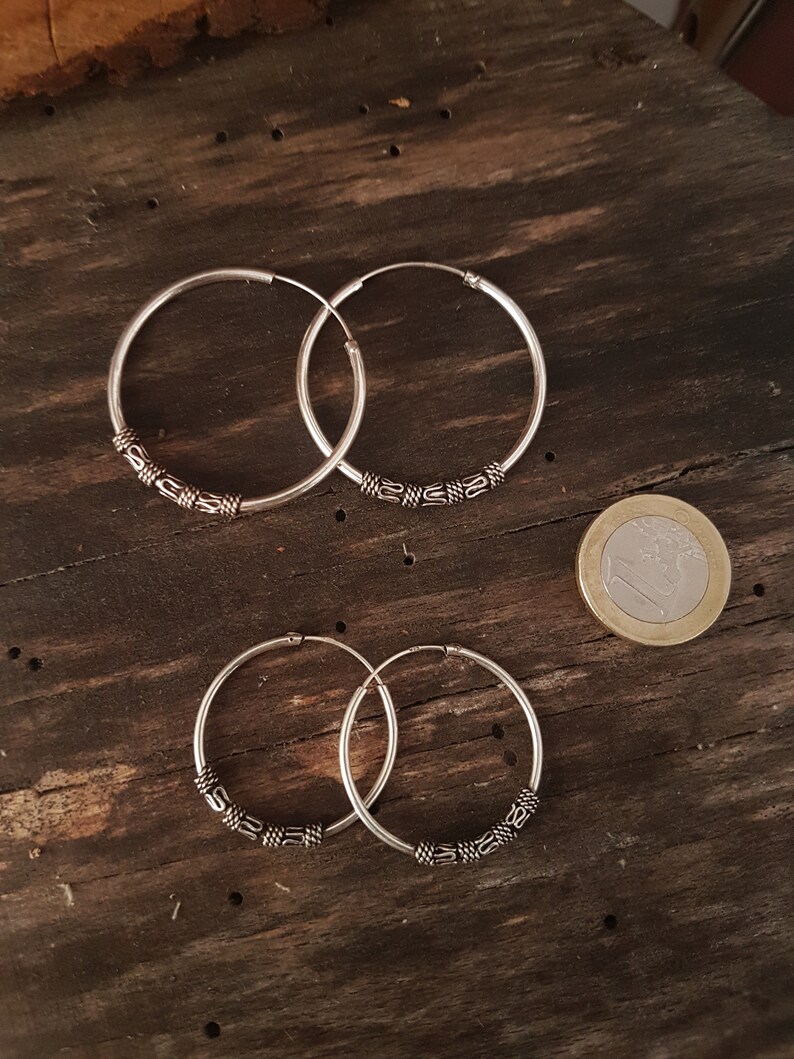 Thin hoops earrings dainty.sterling silver hoops earrings Etsy