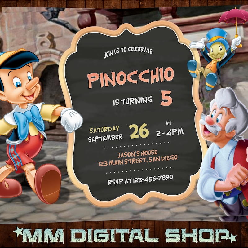 Pinocchio Birthday - Etsy