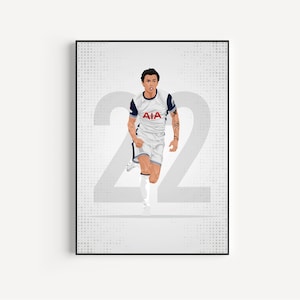 Brennan Johnson Tottenham Spurs 2025 Europa League Final Winners Art Poster Print