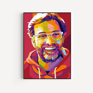 Jurgen Klopp Liverpool Portrait Art Poster Photo Print