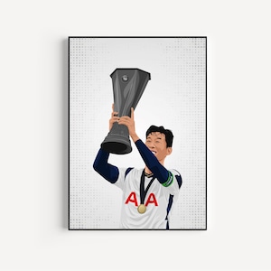 Heung Min Son Tottenham Spurs 2025 winnaars Europa League-finale kunstposter