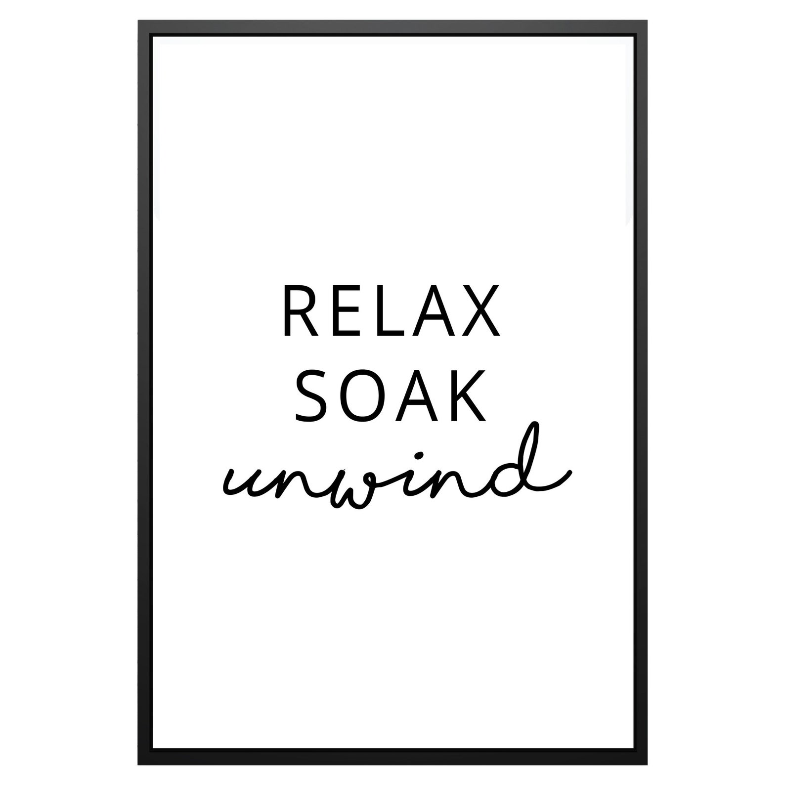 Relax Soak Unwind Wall Print Wall Art Home Décor Bathroom Etsy