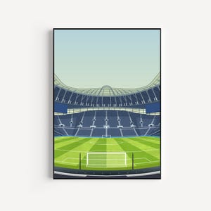 White Hart Lane Tottenham Spurs Stadium Art Poster Photo Print
