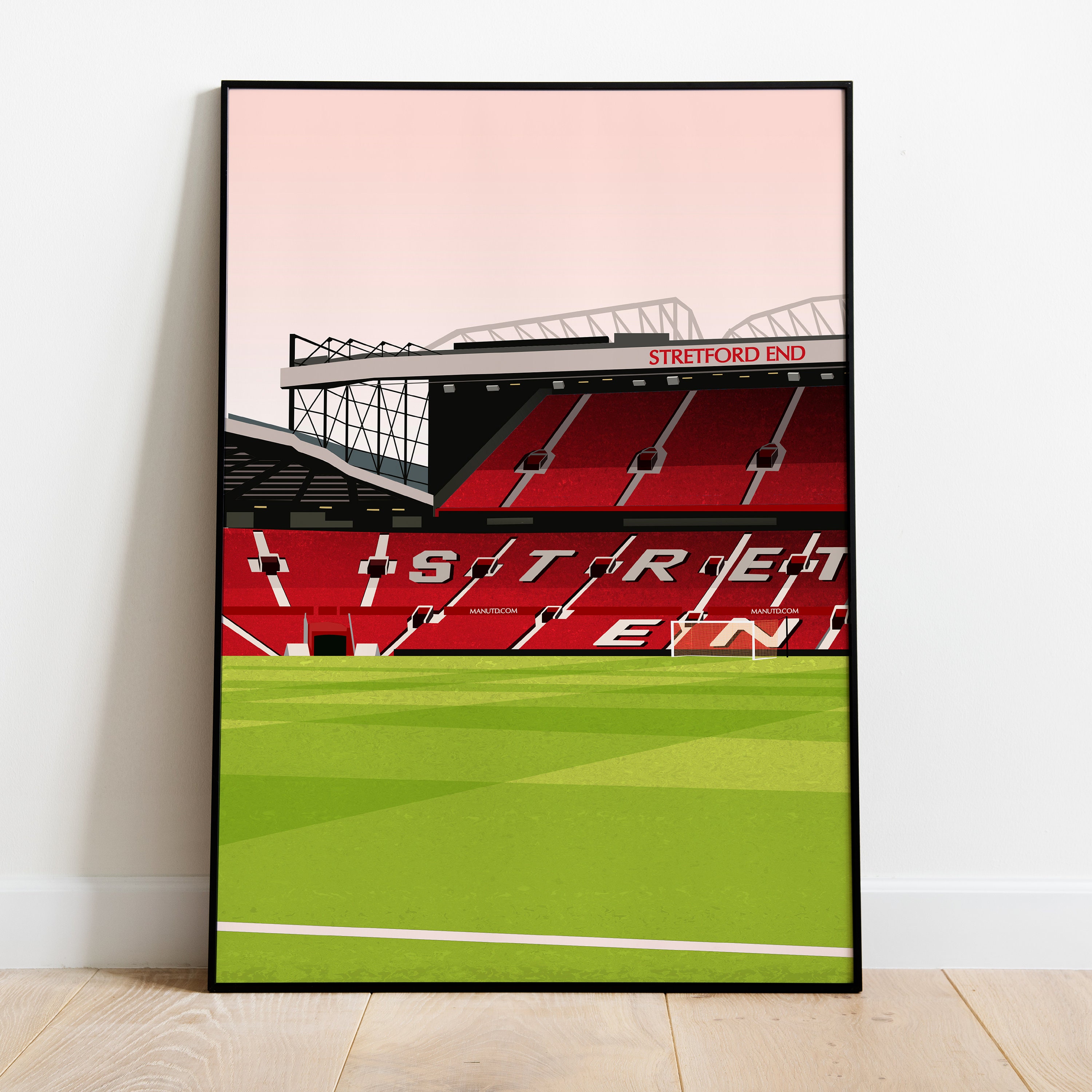 Man United FC Print Old Trafford Print. Old Trafford Poster Artwork